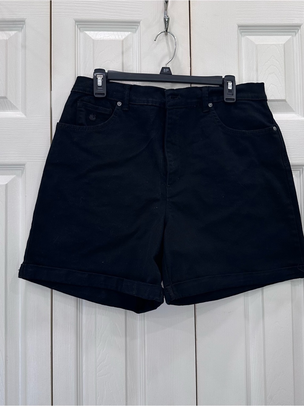 Gloria Vanderbilt Black High-Rise Jean Shorts